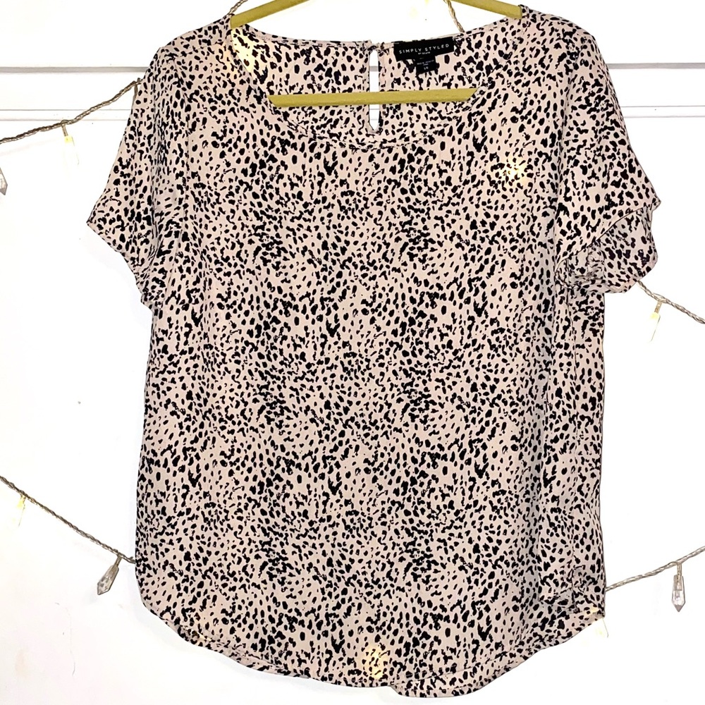 Cheetah Print Loose Blouse
